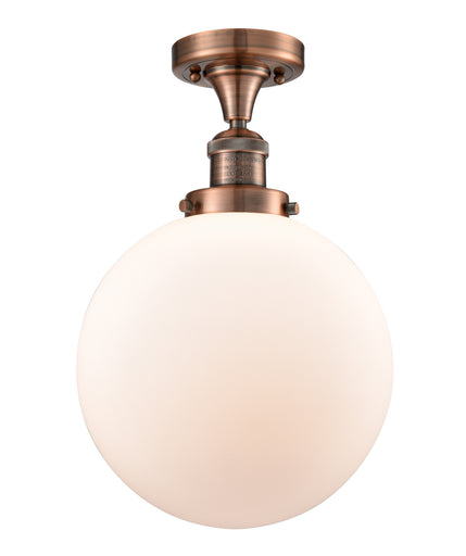 One Light Semi-Flush Mount