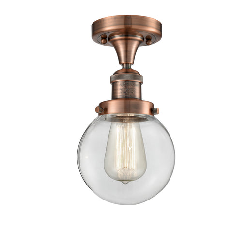 One Light Semi-Flush Mount