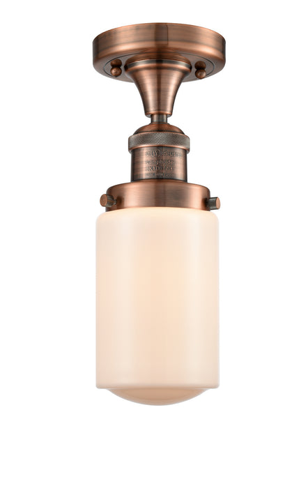 Innovations - 517-1CH-AC-G311-LED - LED Semi-Flush Mount - Franklin Restoration - Antique Copper