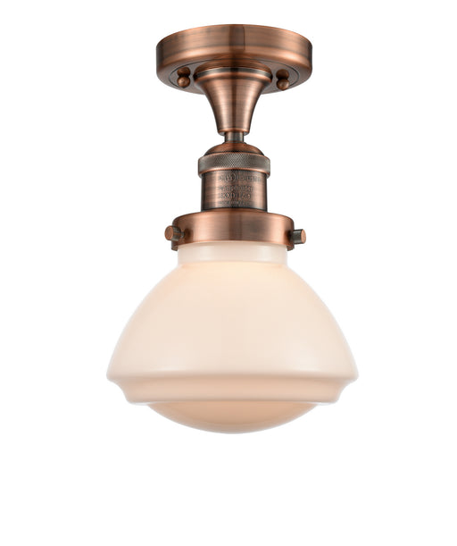 Innovations - 517-1CH-AC-G321 - One Light Semi-Flush Mount - Franklin Restoration - Antique Copper