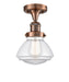 Innovations - 517-1CH-AC-G322-LED - LED Semi-Flush Mount - Franklin Restoration - Antique Copper