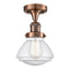 Innovations - 517-1CH-AC-G324-LED - LED Semi-Flush Mount - Franklin Restoration - Antique Copper