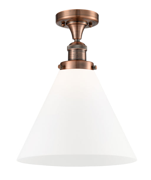 Innovations - 517-1CH-AC-G41-L - One Light Semi-Flush Mount - Franklin Restoration - Antique Copper