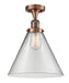 Innovations - 517-1CH-AC-G42-L-LED - LED Semi-Flush Mount - Franklin Restoration - Antique Copper