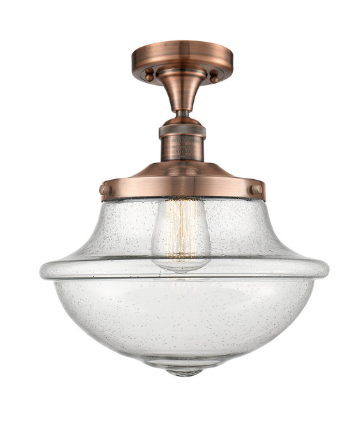 Innovations - 517-1CH-AC-G544 - One Light Semi-Flush Mount - Franklin Restoration - Antique Copper