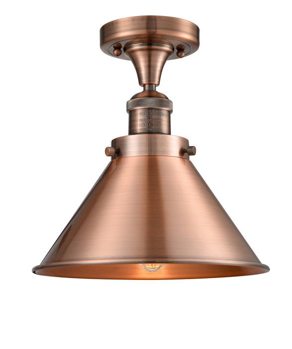 Innovations - 517-1CH-AC-M10-AC-LED - LED Semi-Flush Mount - Franklin Restoration - Antique Copper