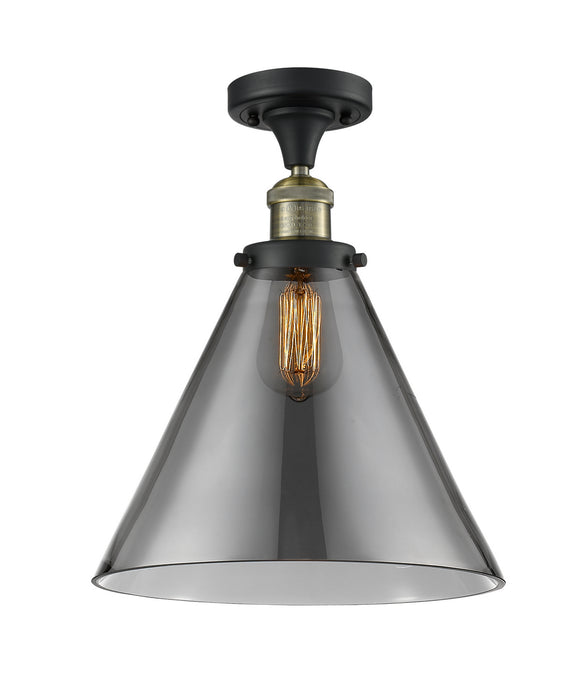 Innovations - 517-1CH-BAB-G43-L - One Light Semi-Flush Mount - Franklin Restoration - Black Antique Brass