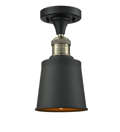 Innovations - 517-1CH-BAB-M9-BK - One Light Semi-Flush Mount - Franklin Restoration - Black Antique Brass