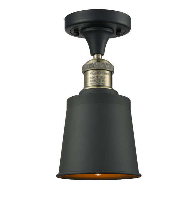 Innovations - 517-1CH-BAB-M9-BK - One Light Semi-Flush Mount - Franklin Restoration - Black Antique Brass