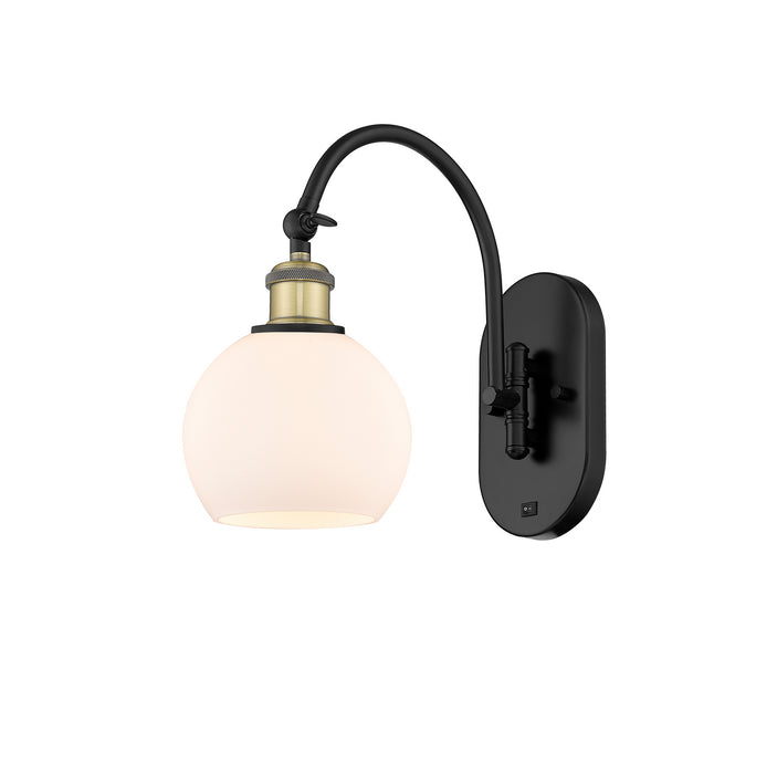 Innovations - 518-1W-BAB-G121-6 - One Light Wall Sconce - Ballston - Black Antique Brass