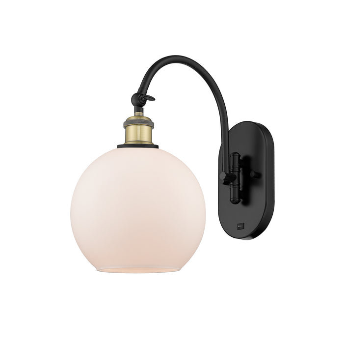 Innovations - 518-1W-BAB-G121-8 - One Light Wall Sconce - Ballston - Black Antique Brass