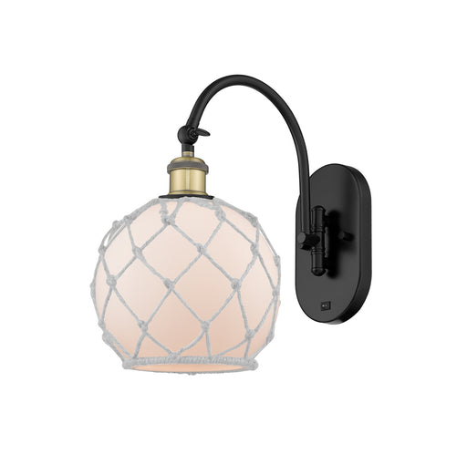 Innovations - 518-1W-BAB-G121-8RW - One Light Wall Sconce - Ballston - Black Antique Brass