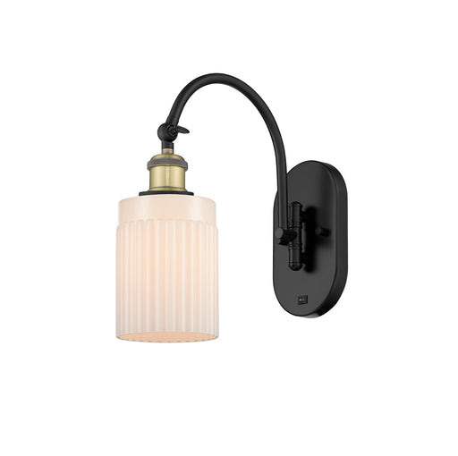 Ballston One Light Wall Sconce Black Antique Brass