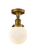 Innovations - 517-1CH-BB-G201-6 - One Light Semi-Flush Mount - Franklin Restoration - Brushed Brass