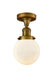 Innovations - 517-1CH-BB-G201-6-LED - LED Semi-Flush Mount - Franklin Restoration - Brushed Brass