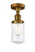 Innovations - 517-1CH-BB-G312 - One Light Semi-Flush Mount - Franklin Restoration - Brushed Brass