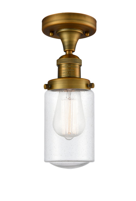 Innovations - 517-1CH-BB-G314-LED - LED Semi-Flush Mount - Franklin Restoration - Brushed Brass