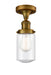 Innovations - 517-1CH-BB-G314-LED - LED Semi-Flush Mount - Franklin Restoration - Brushed Brass