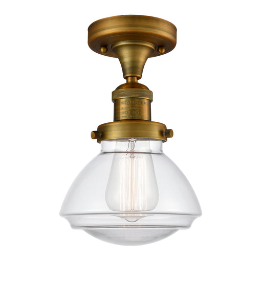 Innovations - 517-1CH-BB-G322-LED - LED Semi-Flush Mount - Franklin Restoration - Brushed Brass