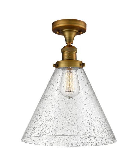 Innovations - 517-1CH-BB-G44-L - One Light Semi-Flush Mount - Franklin Restoration - Brushed Brass