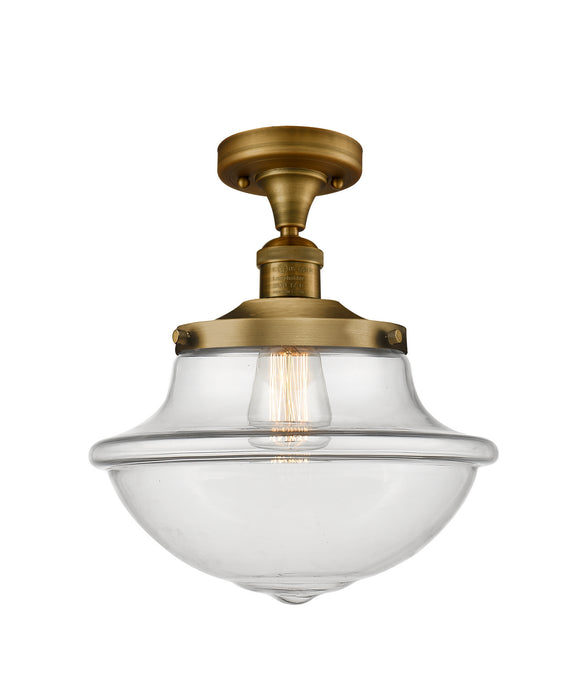 Innovations - 517-1CH-BB-G542-LED - LED Semi-Flush Mount - Franklin Restoration - Brushed Brass