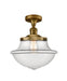 Innovations - 517-1CH-BB-G542-LED - LED Semi-Flush Mount - Franklin Restoration - Brushed Brass