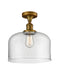 Innovations - 517-1CH-BB-G72-L-LED - LED Semi-Flush Mount - Franklin Restoration - Brushed Brass
