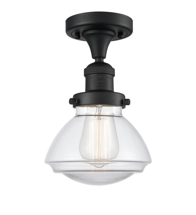 Innovations - 517-1CH-BK-G322 - One Light Semi-Flush Mount - Franklin Restoration - Matte Black