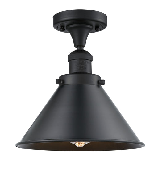 Innovations - 517-1CH-BK-M10-BK - One Light Semi-Flush Mount - Franklin Restoration - Matte Black