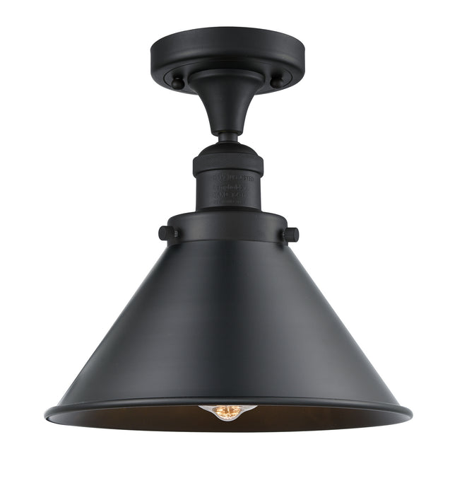 Innovations - 517-1CH-BK-M10-BK-LED - LED Semi-Flush Mount - Franklin Restoration - Matte Black