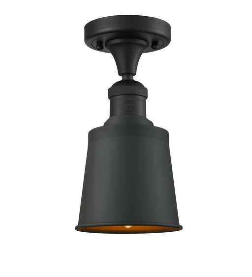 Innovations - 517-1CH-BK-M9-BK-LED - LED Semi-Flush Mount - Franklin Restoration - Matte Black