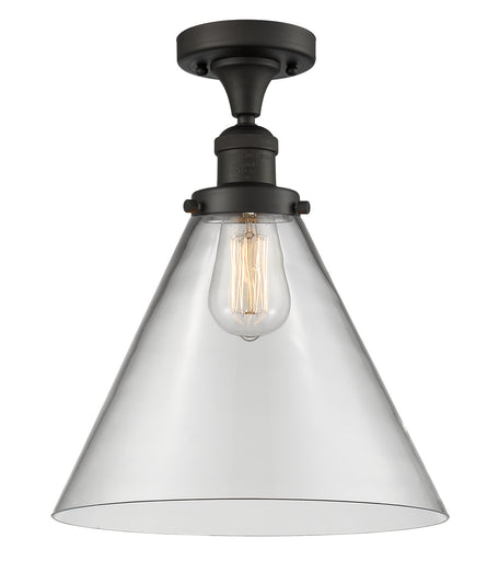 One Light Semi-Flush Mount