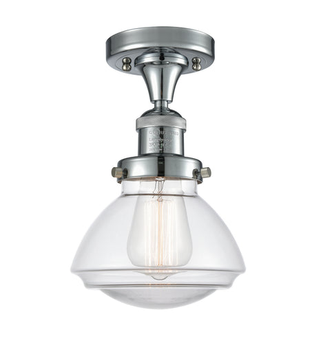 One Light Semi-Flush Mount