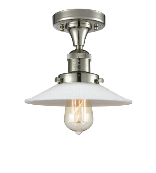 Innovations - 517-1CH-PN-G1 - One Light Semi-Flush Mount - Franklin Restoration - Polished Nickel