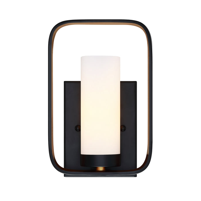 Forte - 5197-01-42 - One Light Wall Sconce - Kineo - Black/Gold