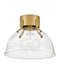 Hinkley - 3481HB-CS - One Light Flush Mount - Argo - Heritage Brass with Clear Seedy glass