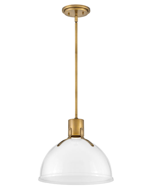 Hinkley - 3487HB-CO - LED Pendant - Argo - Heritage Brass with Cased Opal Glass