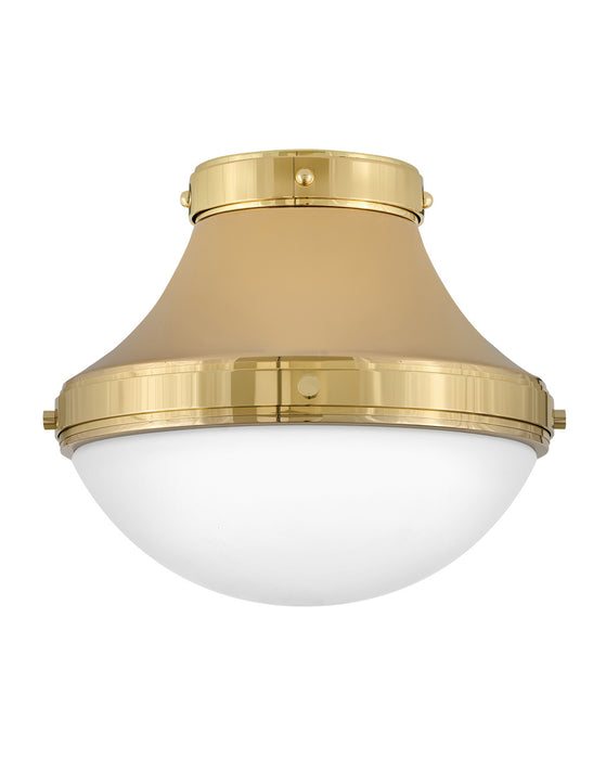 Hinkley - 39051BBR - One Light Flush Mount - Oliver - Bright Brass