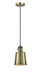 Innovations - 201CSW-AB-M9-AB - One Light Mini Pendant - Franklin Restoration - Antique Brass