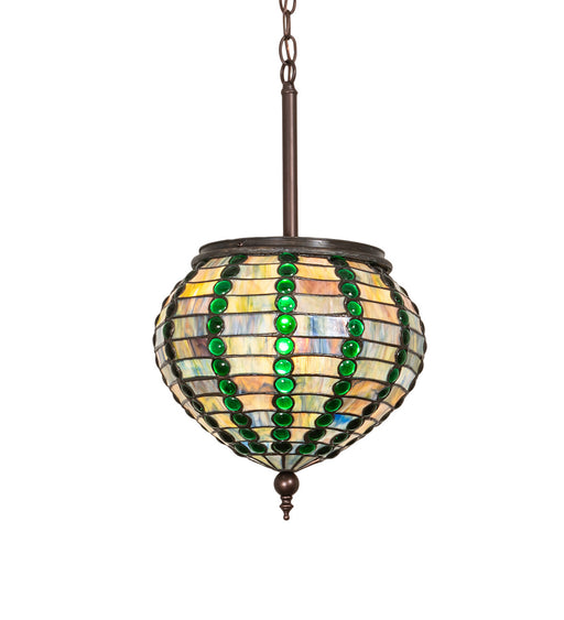 Meyda Tiffany - 254233 - One Light Pendant - Jeweled Beehive - Mahogany Bronze