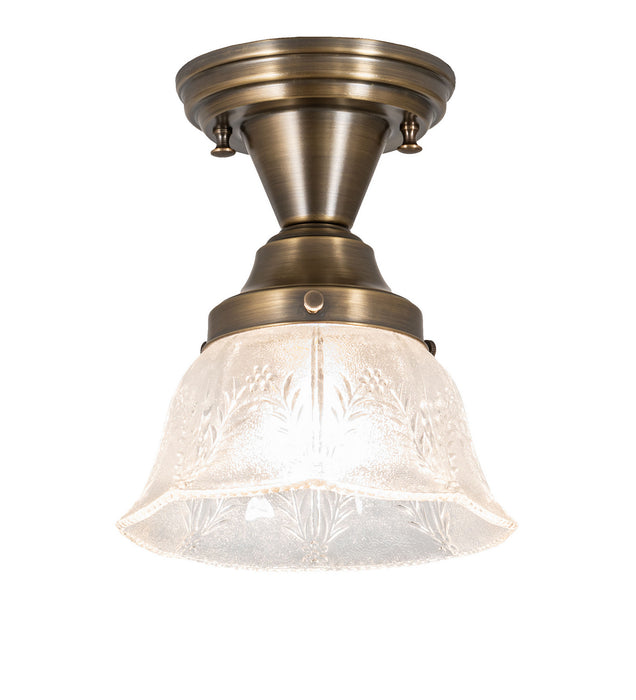 Meyda Tiffany - 254404 - One Light Flushmount - Revival - Antique Brass