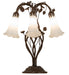 Meyda Tiffany - 255807 - Six Light Table Lamp - White Pond Lily - Mahogany Bronze