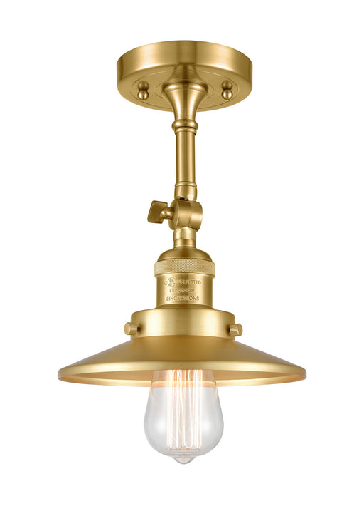 Innovations - 201F-SG-M4 - One Light Semi-Flush Mount - Franklin Restoration - Satin Gold