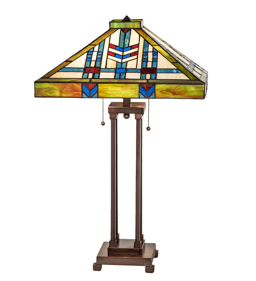 Meyda Tiffany - 256043 - Two Light Table Lamp - Prairie Wheat - Mahogany Bronze