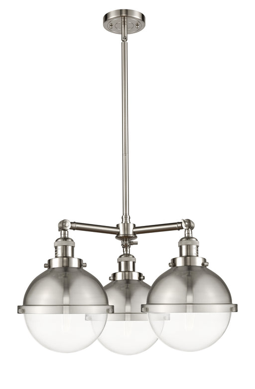 Innovations - 207-SN-HFS-82-SN - Three Light Chandelier - Franklin Restoration - Brushed Satin Nickel