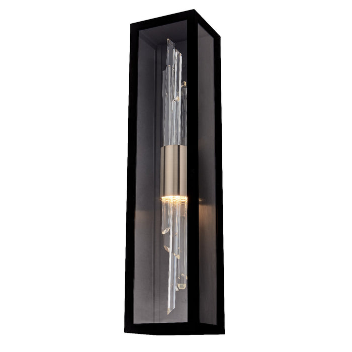 Allegri - 090421-023-FR001 - LED Outdoor Wall Sconce - Lucca Esterno - Matte Black and Brushed champagne gold