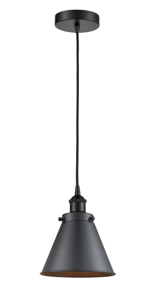 Innovations - 616-1PH-BK-M13-BK - One Light Mini Pendant - Edison - Matte Black
