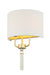 Varaluz - 368W02GOW - Two Light Wall Sconce - Secret Agent - Painted Gold/White Leather