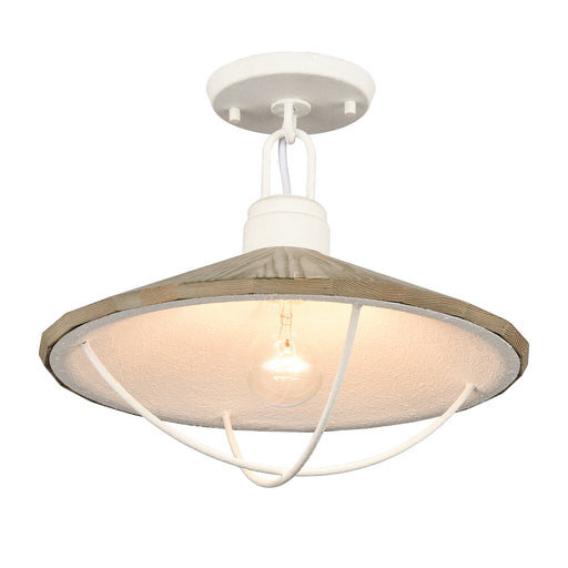 ELK Home - 63155/1 - One Light Semi Flush Mount - Cape May - White Coral