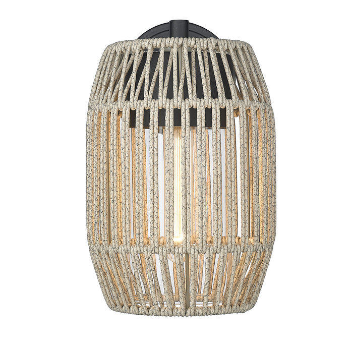 Golden - 6073-OWM NB-SS - One Light Outdoor Wall Sconce - Seabrooke - Natural Black